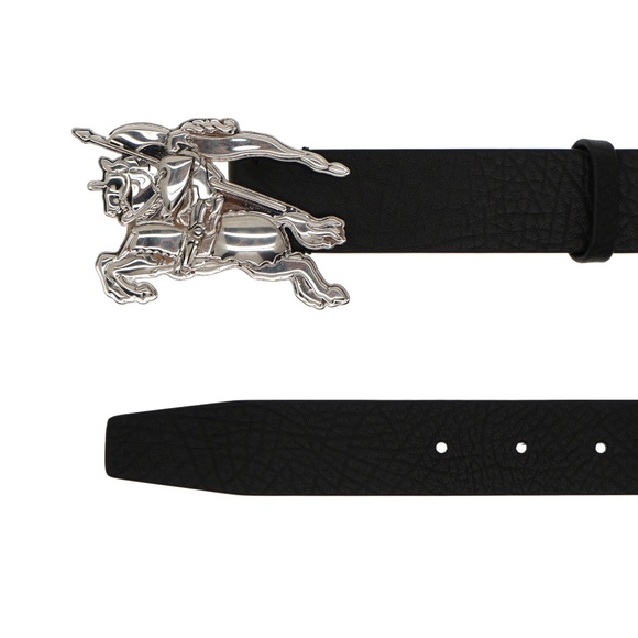 Burberry Knight Buckle Belt Limited Edition Black Leather Size 90 / 36 New - Picture 3 of 6